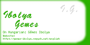 ibolya gemes business card