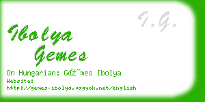 ibolya gemes business card